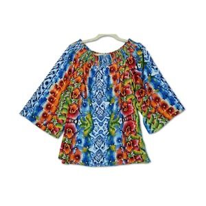 NWT ALBERTO MAKALI Floral Multicolor Off-the-Shoulder‎ Blouse Small Women's